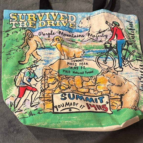 Colorful Colorado Pikes Peak Tote Bag - Picture 4 of 6